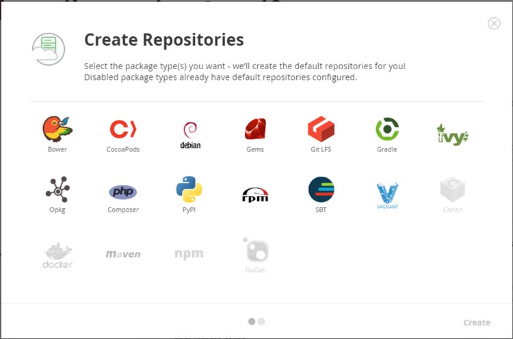Create Repositories 创建存储库