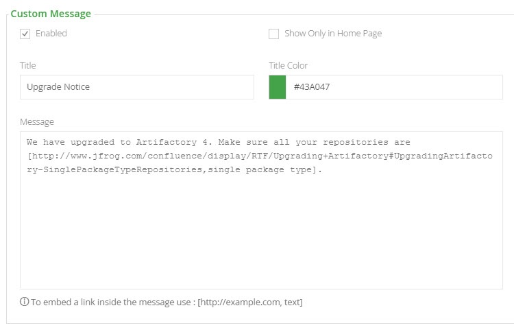 Custom message configuration 自定义消息配置