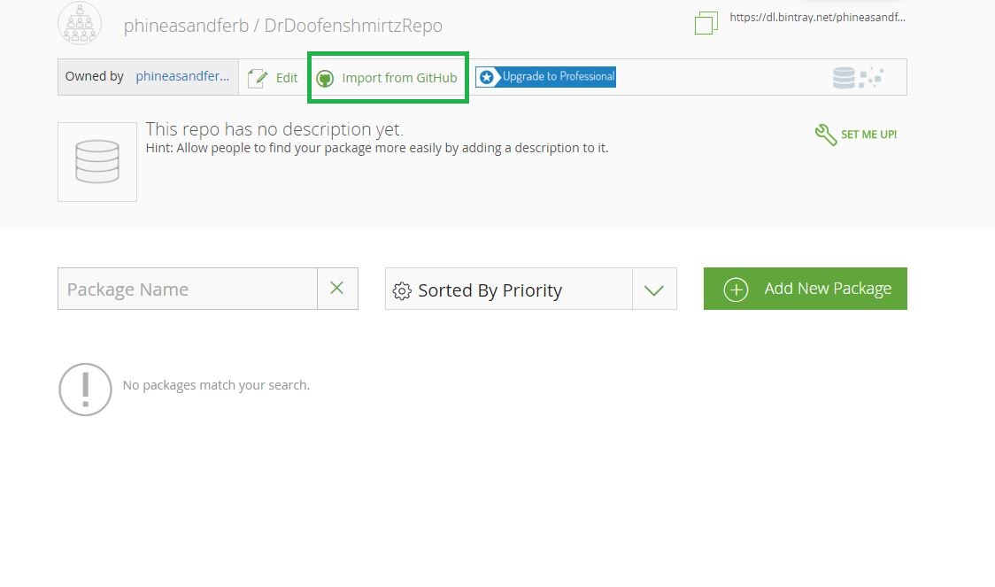 从GitHub导入存储库页面