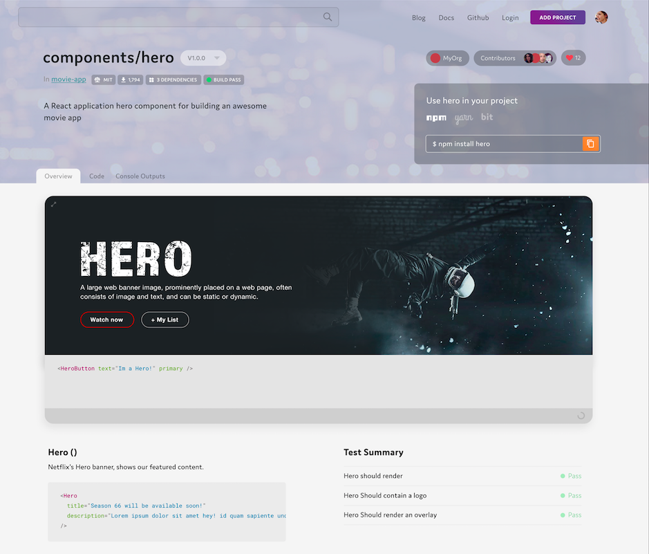 构建应用程序的组件