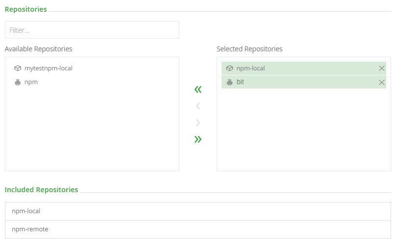 在Artifactory UI中创建NPM虚拟存储库