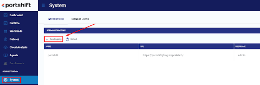 Portshift:添加新的注册表
