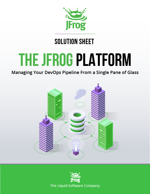 JFrog Cloud Platform Solution Sheet Cover JFrog云平台解决方案表