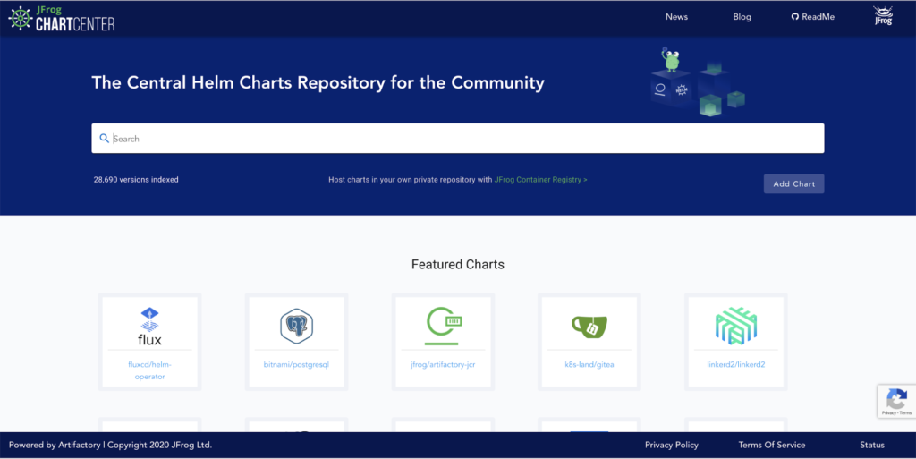JFrog社区的掌舵图表存储库