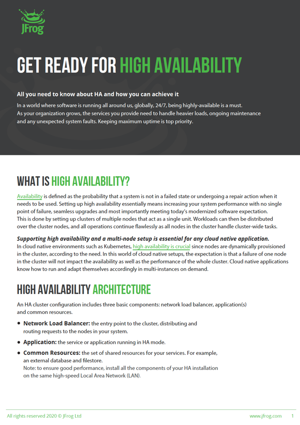 Get Ready for High Availability 为高可用性做好准备