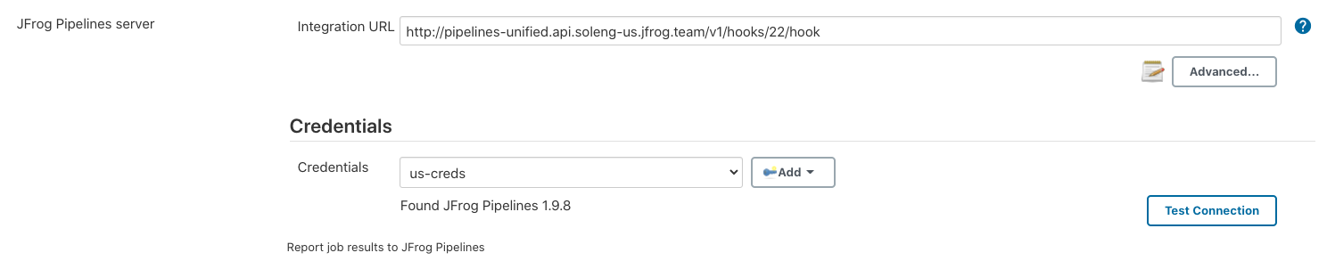 JFrog Pipelines在Jenkins中的服务器配置