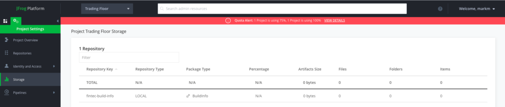 JFrog平台-项目存储