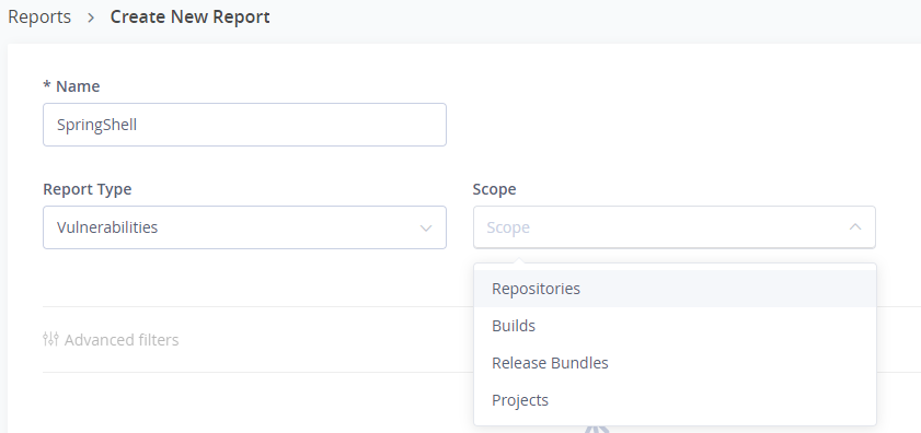 Spring4shell report in Xray