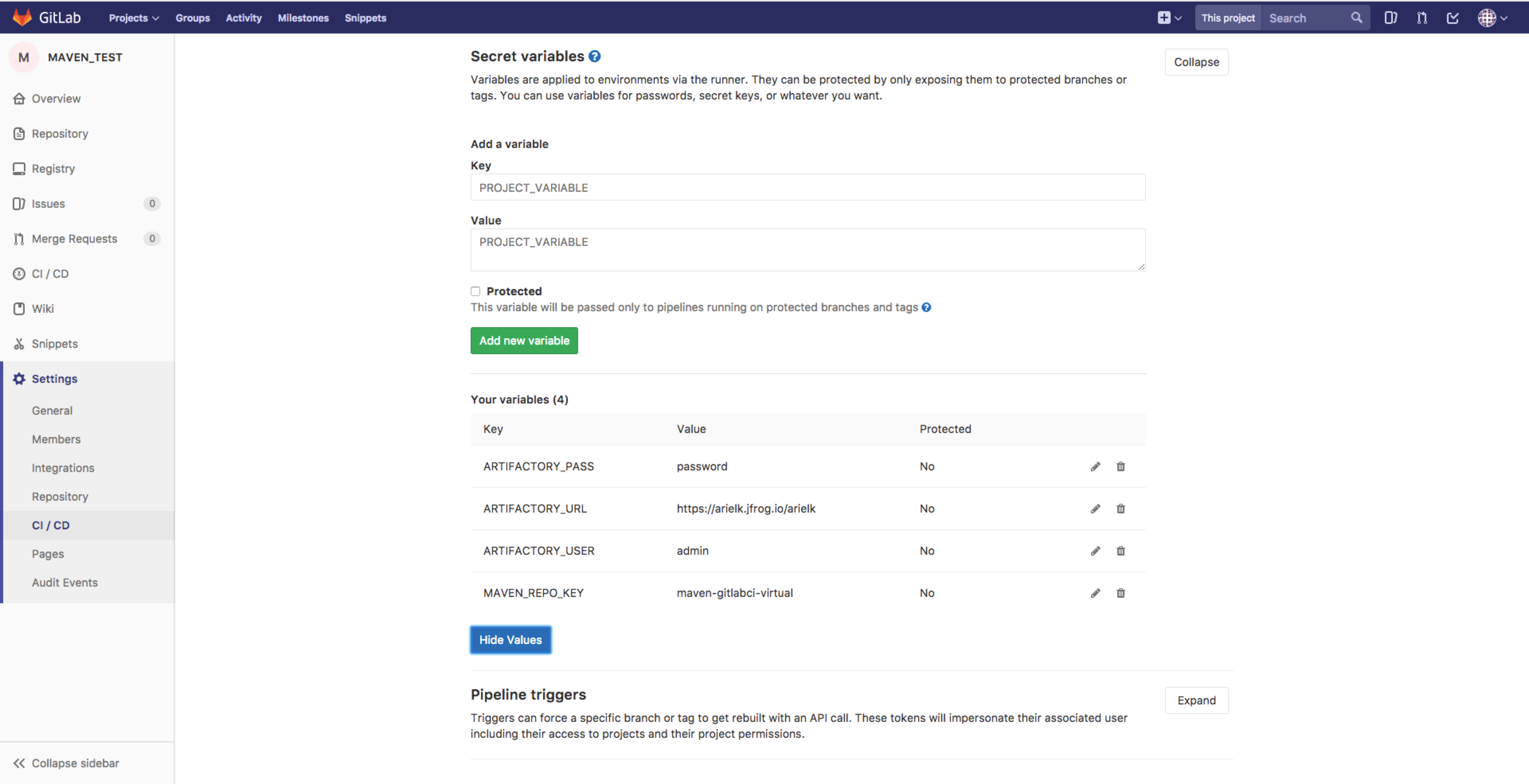 GitLab和Artifactory
