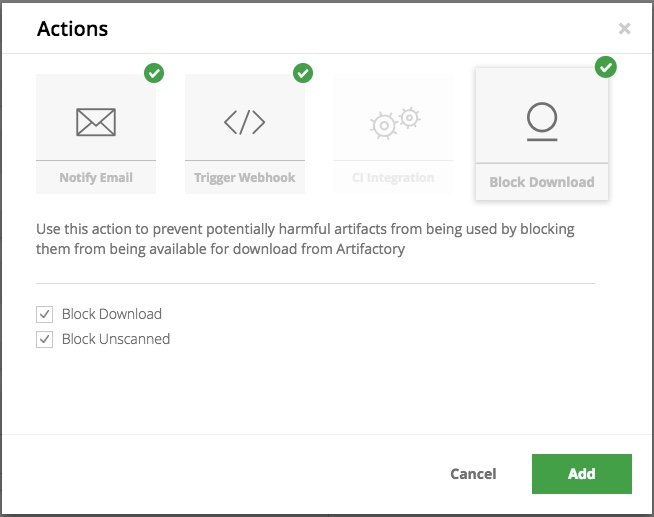 块下载在JFrog Xray