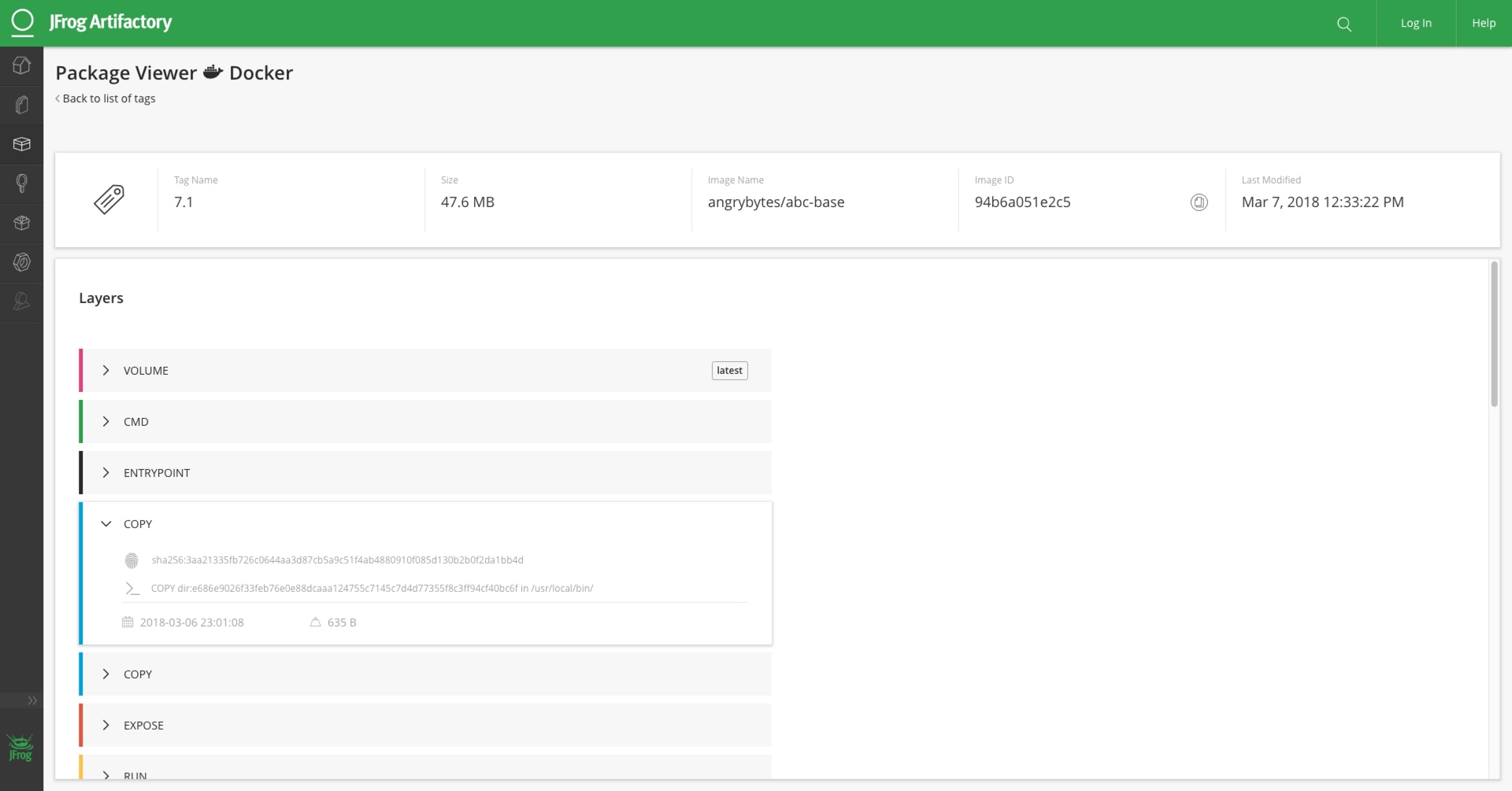 Docker注册表的人工包本地UI