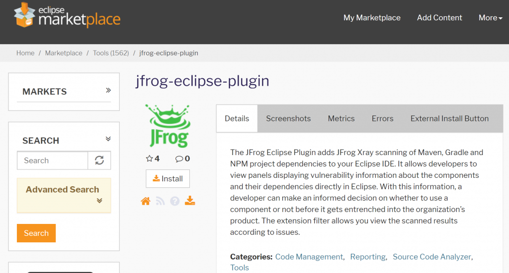 jfrog_eclipse_plugin