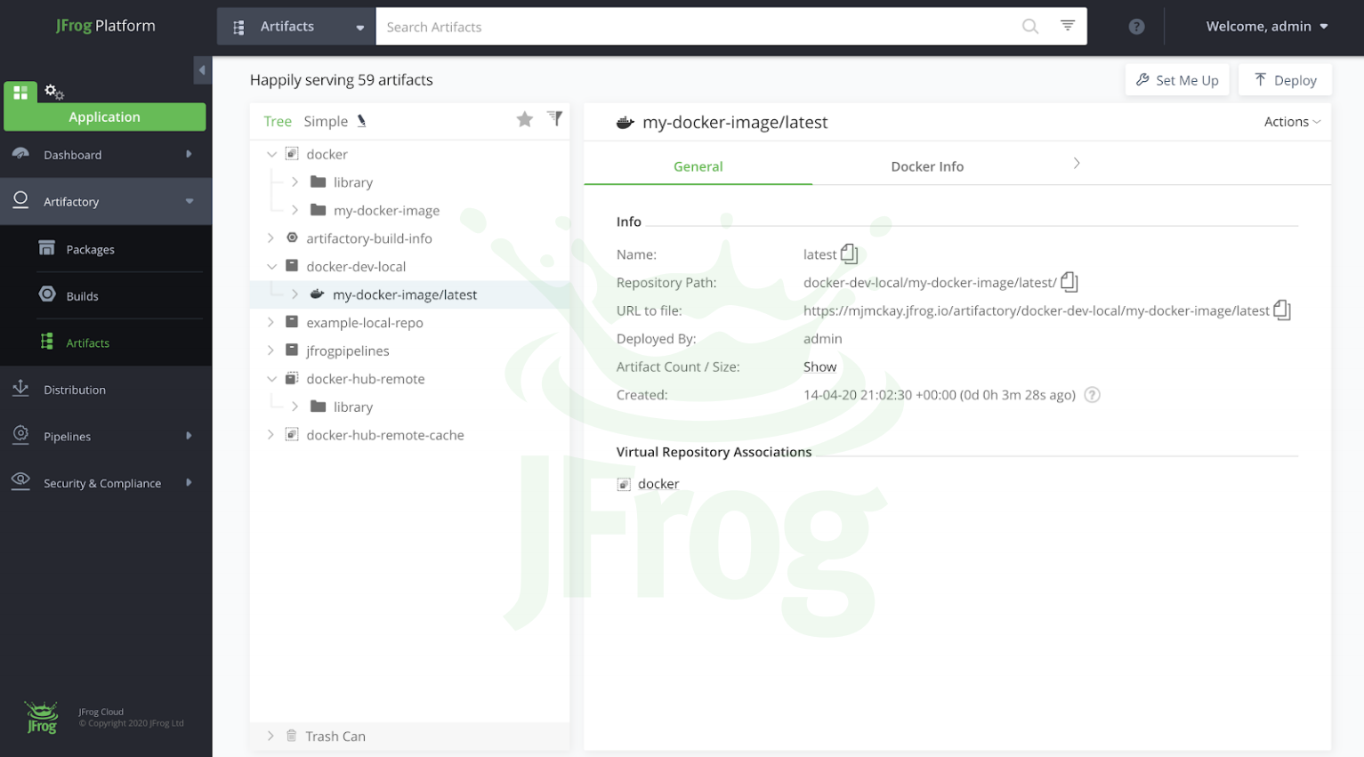 在Docker注册表中查看图像