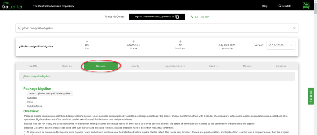 GoModule BigSlice GoDocs标签