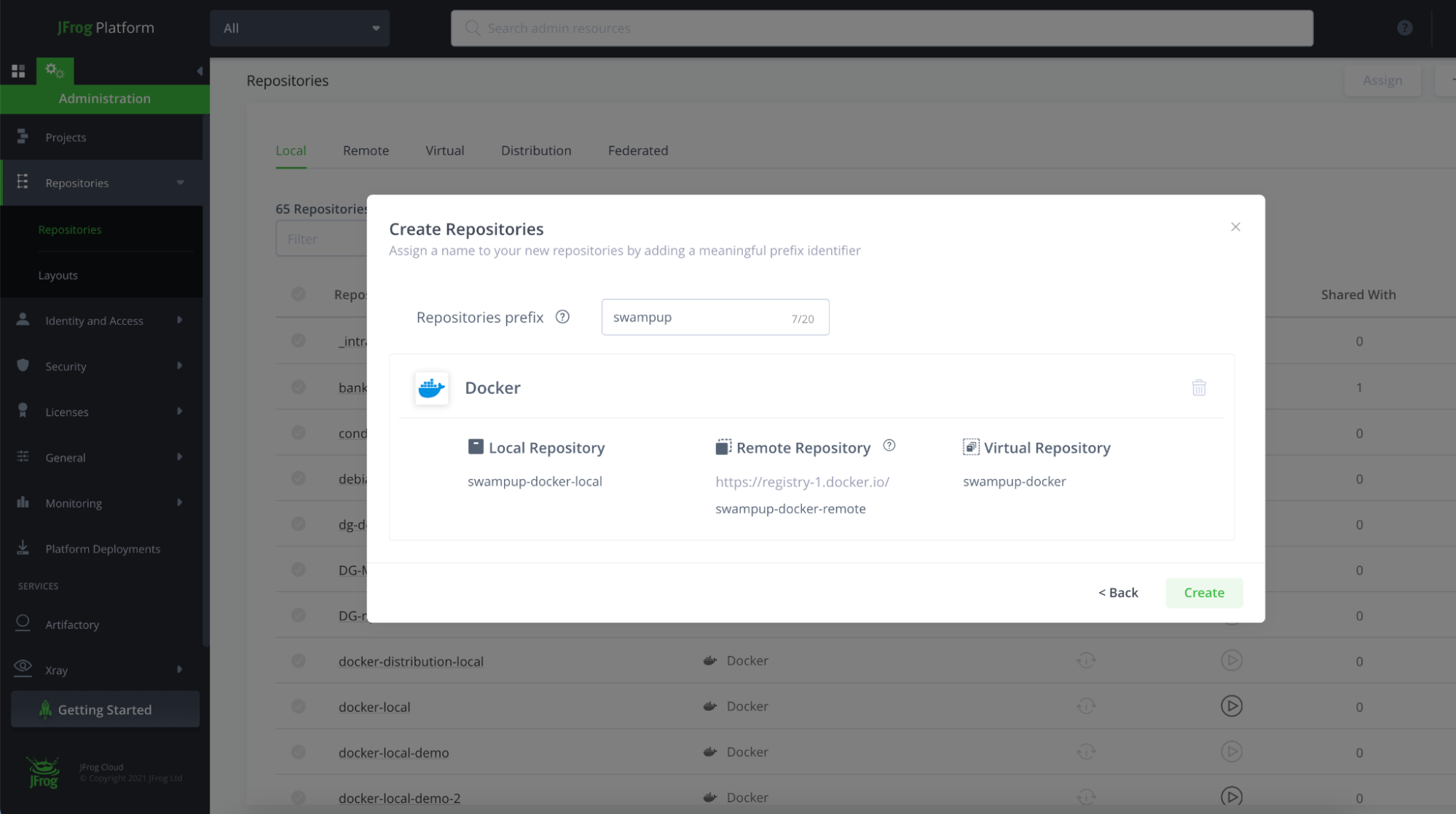 Artifactory Repository浏览器