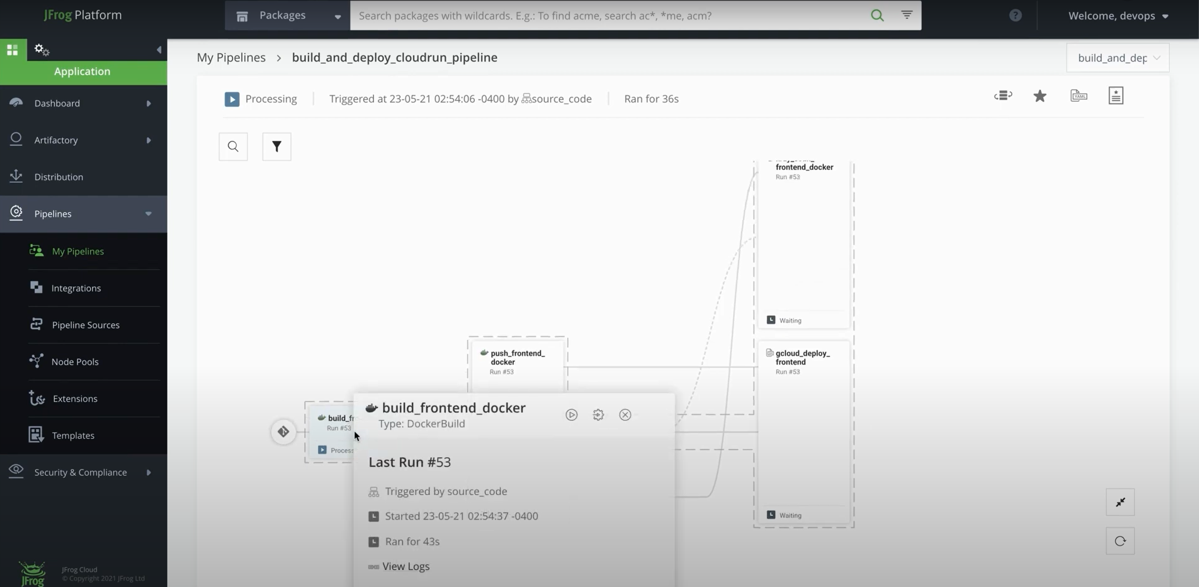 构建和部署管道