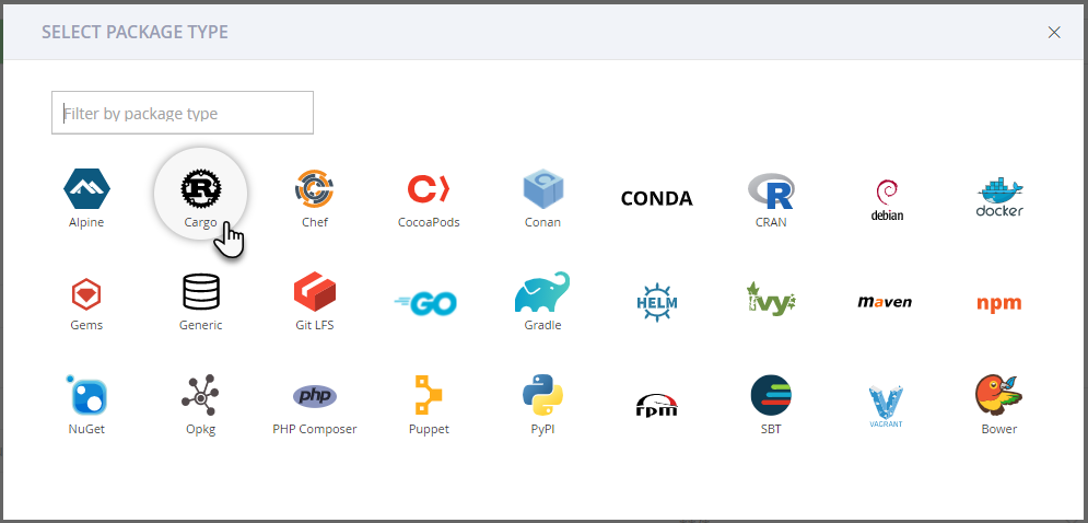 在Artifactory中创建一个新的Cargo远程存储库