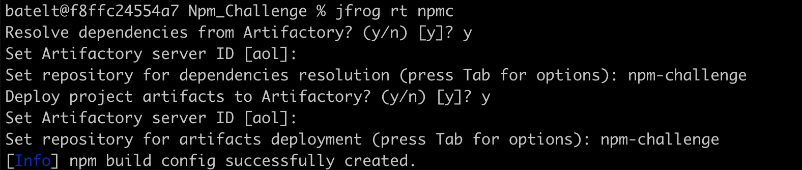 配置JFrog命令行