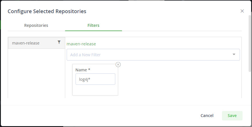 在Xray SCA工具中为选定的存储库配置监视