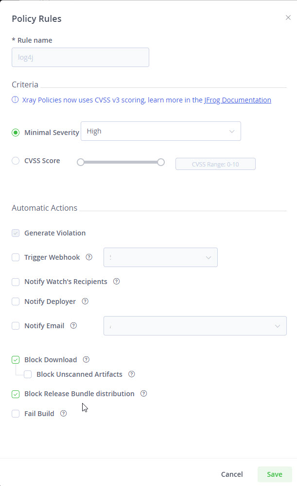 设置x射线策略规则