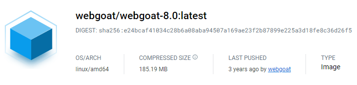 WebGoat image_Dockerhub
