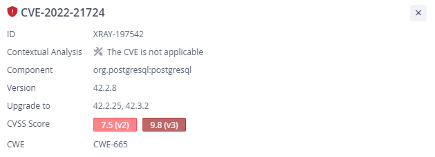 JFrog x射线信息CVE-2022-21724