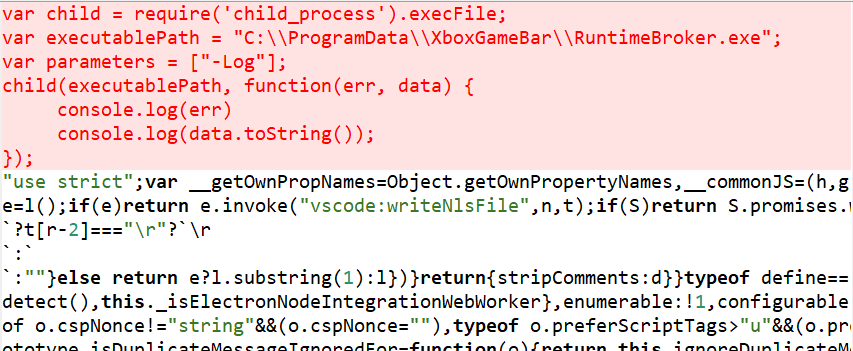 注入VS Code的代码